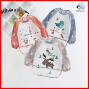 Áo yếm ăn dặm BLW cao cấp [Chống thấm nước, có máng chứa thức ăn rơi]